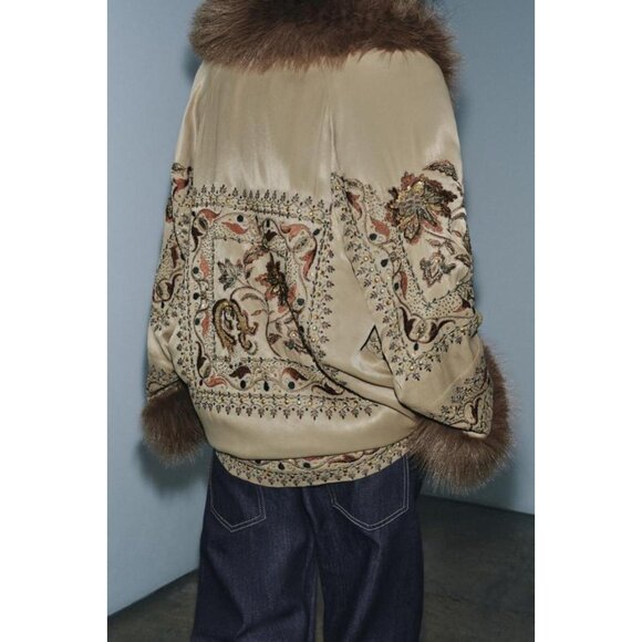 ZARA EMBROIDERED KIMONO ZW COLLECTION LIMITED EDITION - Picture 4 of 8